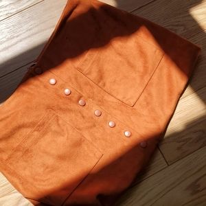 Primark Burnt Orange Velvet Skirt